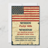 Invitations du barbecue patriotique (Dos)