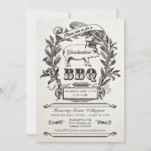 Invitations du barbecue - Vintage suprême (Devant)