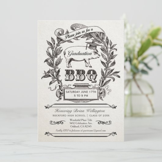 Invitations du barbecue - Vintage suprême (Debout devant)