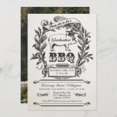 Invitations du barbecue - Vintage suprême (Devant / Derrière)