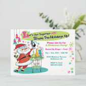 Invitations du Bartender Père Noël Retro Christmas (Debout devant)