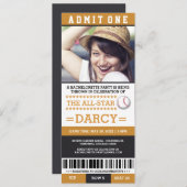 Invitations du Baseball Bachelorette Party (Devant / Derrière)