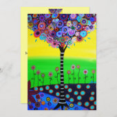 Invitations du bat mitzvah Barre de vie (Devant / Derrière)