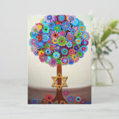 Invitations du Bat mitzvah de l'arborescence des b (Debout devant)