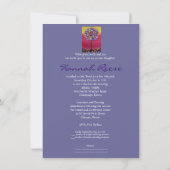 Invitations du Bat mitzvah de l'arborescence des b (Dos)