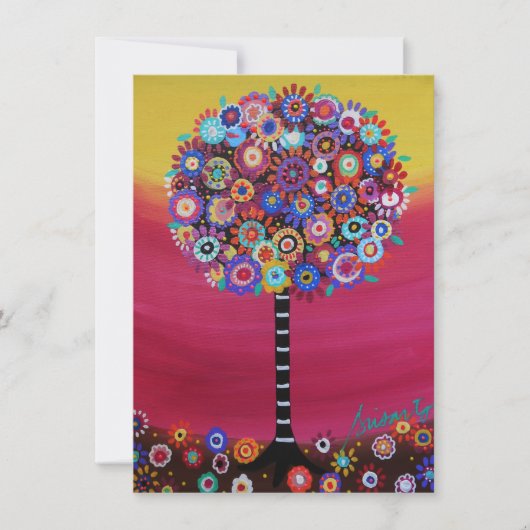 Invitations du Bat mitzvah de l'arborescence des b (Devant)