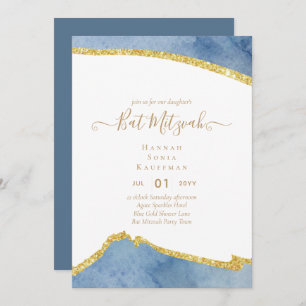 Invitations du BAT MITZVAH de Parties scintillant 