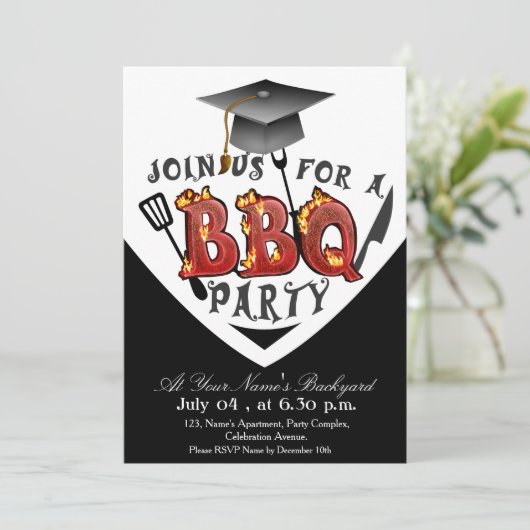 Invitations du BBQ Graduation (Debout devant)