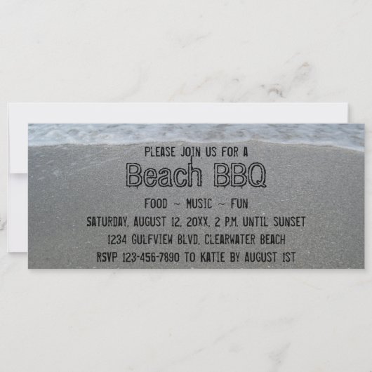 Invitations du Beach BBQ Party (Devant)