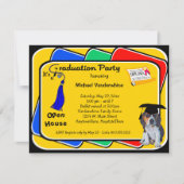 Invitations du Beagle Puppy Blue Graduler Party (Devant)