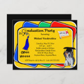 Invitations du Beagle Puppy Blue Graduler Party (Devant / Derrière)
