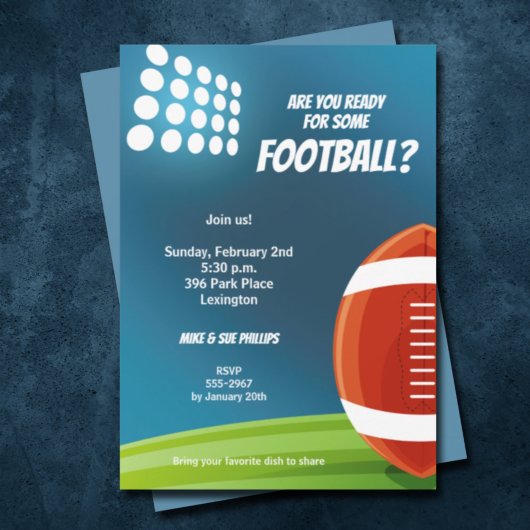 Invitations du Big Game Football Party