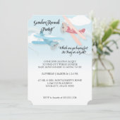 Invitations du Biplane Airplane Baby Gender Reveve (Debout devant)