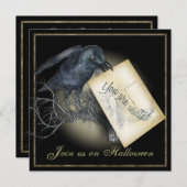 Invitations du Black Crow Gothic Party (Devant / Derrière)