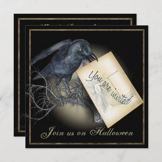 Invitations du Black Crow Gothic Party (Devant / Derrière)