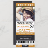 Invitations du Black Soccer Bachelorette (Devant / Derrière)