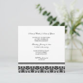 Invitations du Black White Damask Engagement Party (Debout devant)