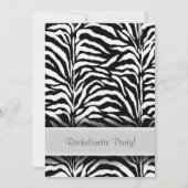 Invitations du Black Zebra Bachelorette Party (Devant)