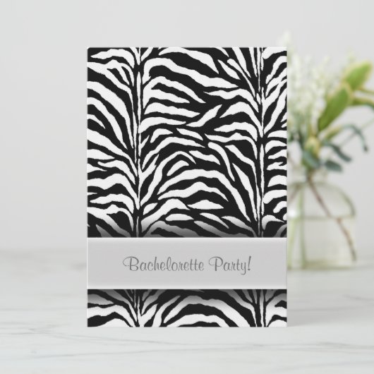 Invitations du Black Zebra Bachelorette Party (Debout devant)