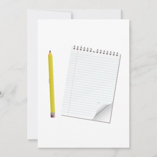 Invitations Du Bloc-Notes Et Du Papier (Devant)