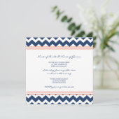 Invitations du Blue Coral Chevron (Debout devant)