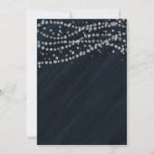 Invitations du Blue & Diamond Glamor Sparkle Party (Dos)