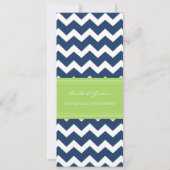 Invitations du Blue Lime Chevron Engagement Party (Dos)