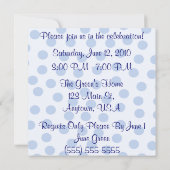 Invitations du Blue Pois Party (Dos)