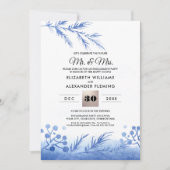 Invitations du Blue Winter Forest Engagement Party (Devant)