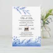 Invitations du Blue Winter Forest Engagement Party (Debout devant)