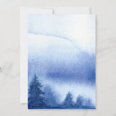Invitations du Blue Winter Forest Engagement Party (Dos)