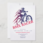 Invitations du BMX Racer Party (Devant)
