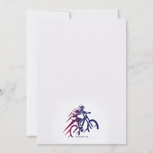 Invitations du BMX Racer Party (Dos)