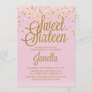 Invitations du bonbon 16