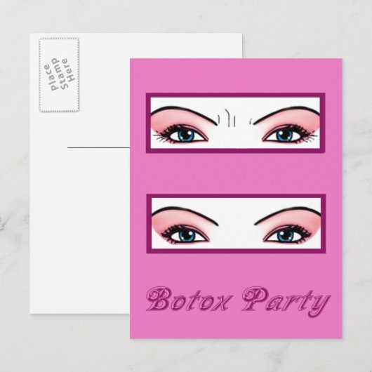 Invitations du Botox Party (Devant / Derrière)