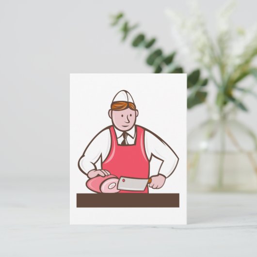 Invitations du boucher (Debout devant)