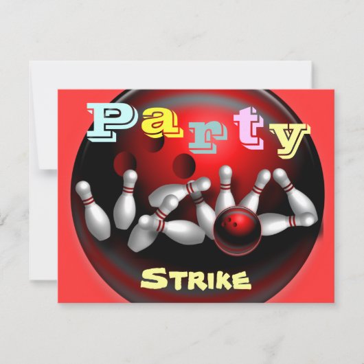 Invitations du Bowling Party (Devant)