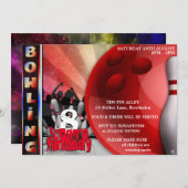 Invitations du Boys Bowling Party (Devant / Derrière)