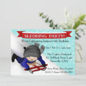 Invitations du Boy's Sledding Party (Debout devant)