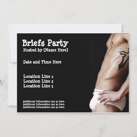 Invitations du Briefs Party (Devant)