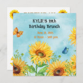 INVITATIONS DU BRUNCH D'ANNIVERSAIRE DU SOUFFRE (Devant / Derrière)