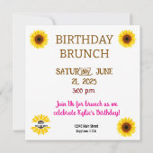 INVITATIONS DU BRUNCH D'ANNIVERSAIRE DU SOUFFRE (Dos)