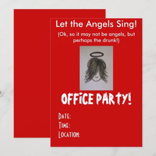 Invitations du bureau de Noël (Devant / Derrière)