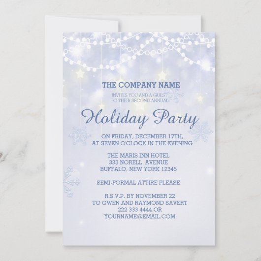 Invitations du bureau des fêtes d'hiver (Devant)