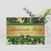 Invitations du Camo Bachelorette Party de chasse v (Debout devant)