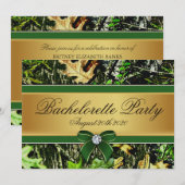 Invitations du Camo Bachelorette Party de chasse v (Devant / Derrière)