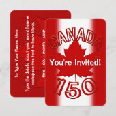 Invitations du Canada Cartes RSVP personnalisées d (Devant / Derrière)