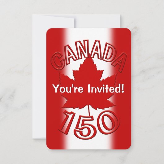 Invitations du Canada Cartes RSVP personnalisées d (Devant)