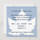 Invitations du Canada Cartes RSVP personnalisées d (Dos)