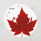 Invitations du Canada Personnalisé Drapeau du Cana (Devant / Derrière)